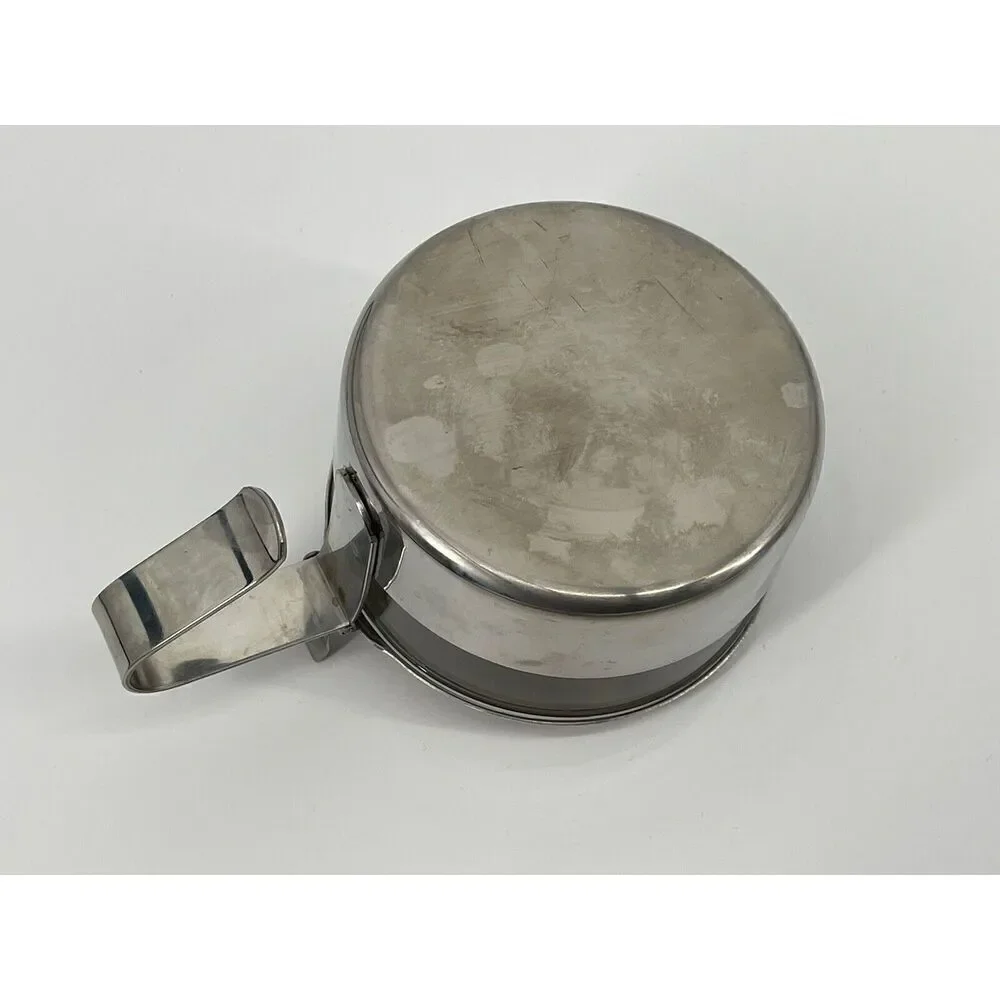 VTG Inox Italy Hinged Lid 18-10 Stainless Glass Sugar Parmesan Williams Sonoma